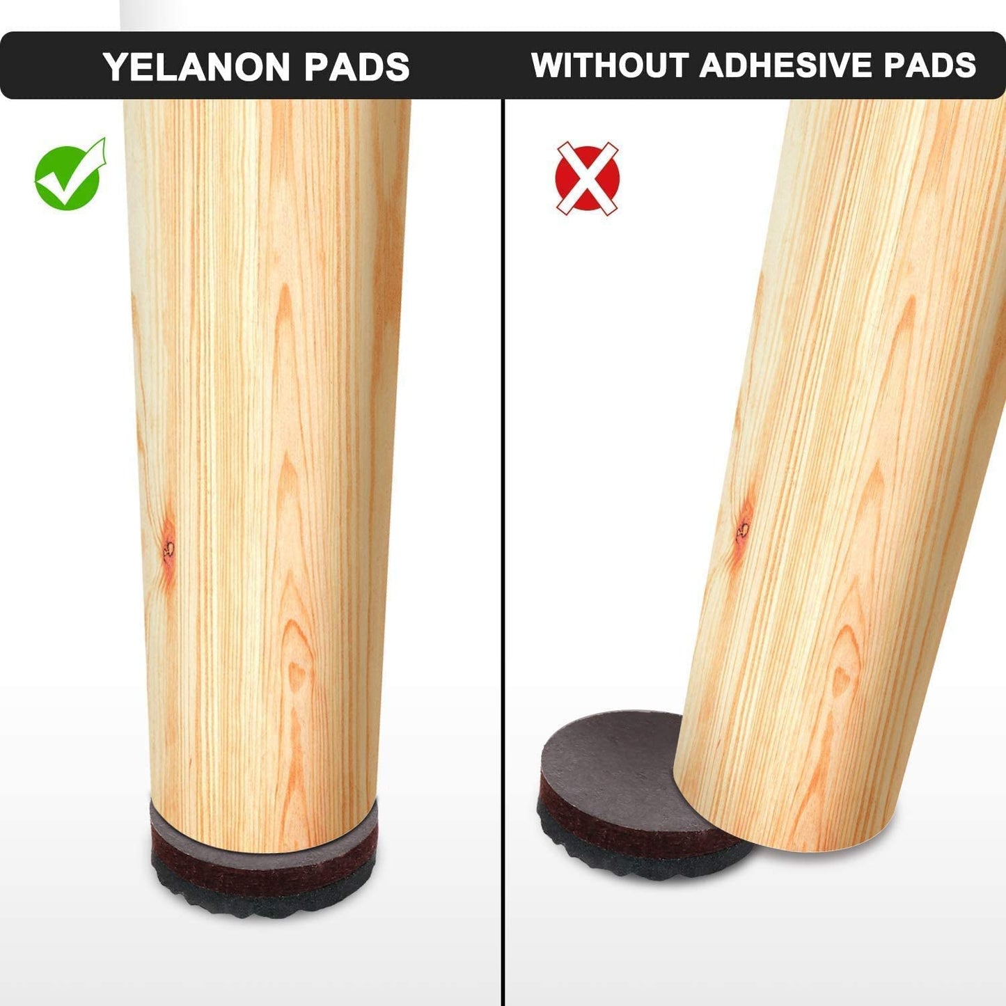 Non Slip Furniture Pads -56 Pcs(1+2)” Furniture Grippers, Non Skid Furniture Legs,Self Adhesive Rubber Furniture Feet, anti Slide Furniture Hardwood Floor Protector for Keep Couch Stoppers