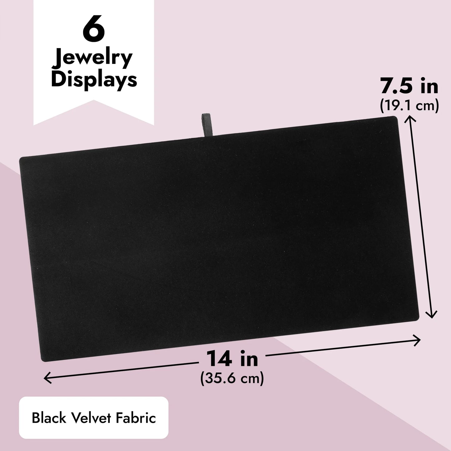 Javale Jewelry Display Tray, Velvet Black, 14", 6 Pack