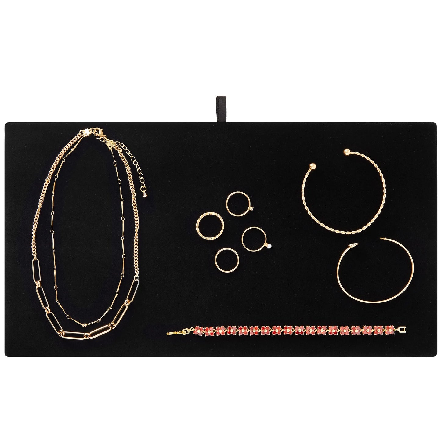 Javale Jewelry Display Tray, Velvet Black, 14", 6 Pack