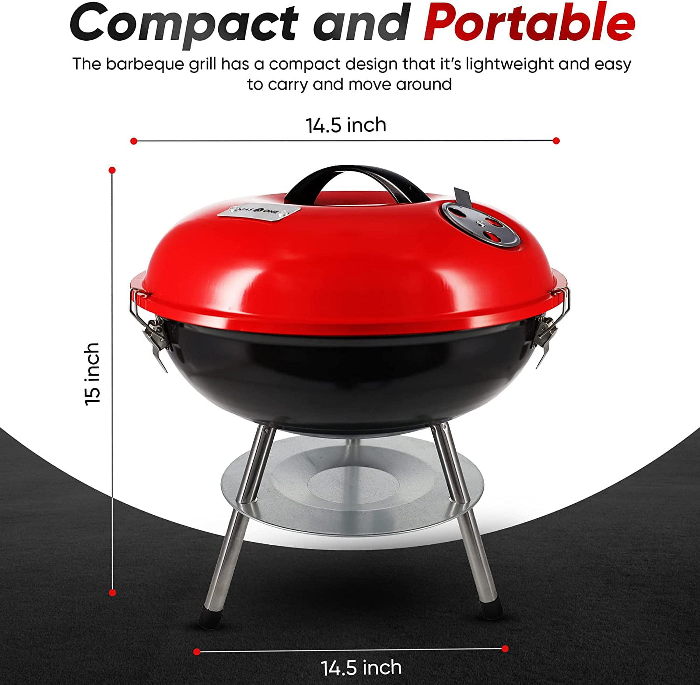 14 Inch Portable Charcoal Grills - Portable Grill - for BBQ
