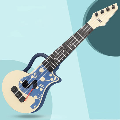 18 Inch Mini Guitar Toy for Kids,Portable Blue Guitar with 4 Strings Musical Instrument Toy, Birthday Gifts for Beginner Children Toddler Boys Girls Age 3-8