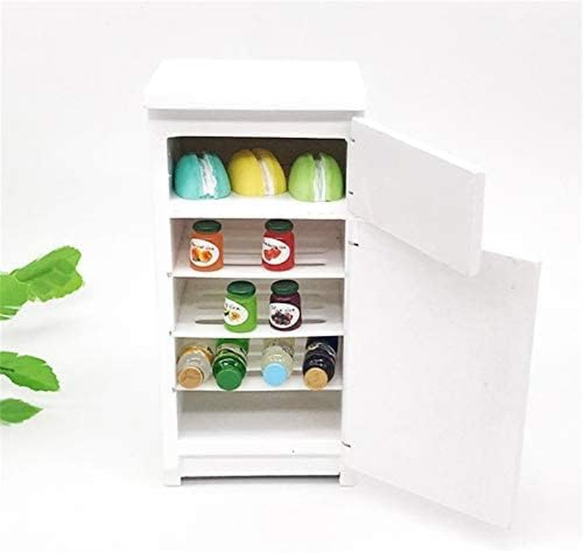 1:12 Scale Mini Wooden Furniture Miniature Kitchen Furniture Set Mini House Accessories Furniture Model for Birthday Gifts