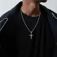 Sterling Silver Cross Necklace for Men and Woman