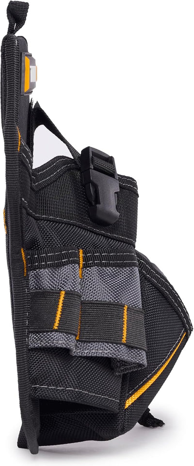 Drill Holster, Heavy-Duty Tool Holster with Cliptech Hub, Adjustable Safety Strap, Bit Pockets, and Rugged 1680D Reinforced Construction for Secure Drill Storage on the Jobsite