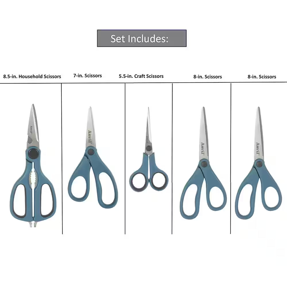 Straight Scissors 5-Piece