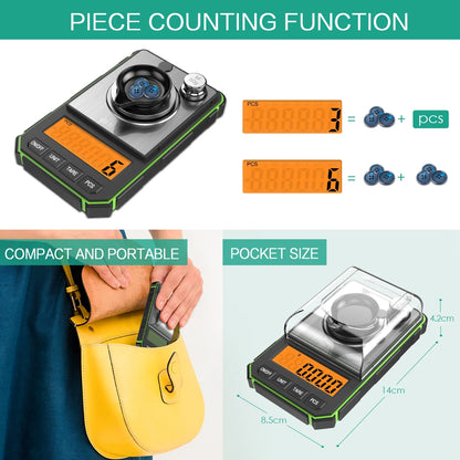High Precision Professional Electronic Scale 50G/0.001G Digital Gold Jewelry Milligram Scale Mini Electronic Balance Scale