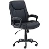 Classic Puresoft PU Padded Mid-Back Height Adjustable Office Computer Desk Chair with Armrest