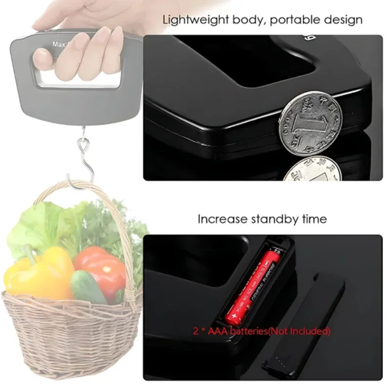 50Kg/10G Digital Luggage Scale Electronic Portable Suitcase Travel Weighs with Backlight Electronic Travel Hanging Scales