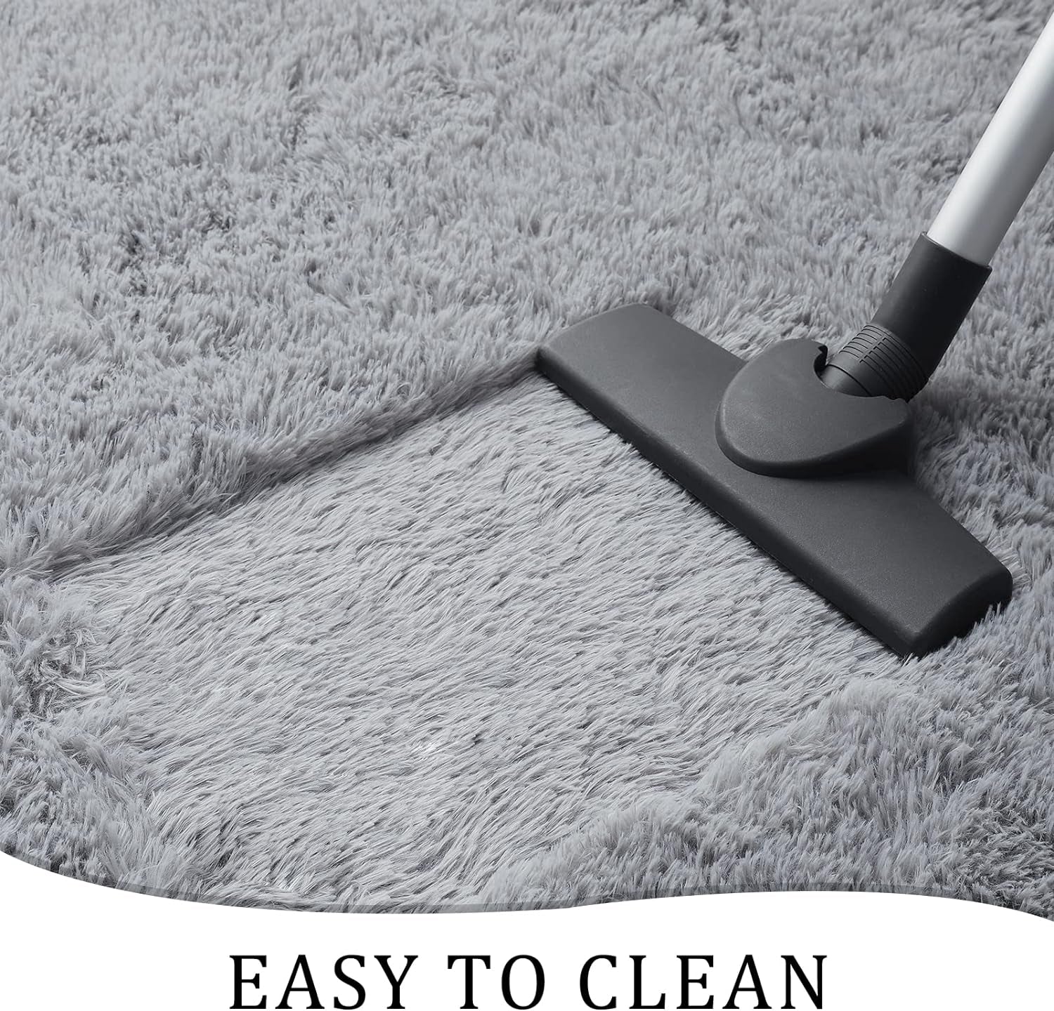 Soft Runner Rugs for Bedroom Living Room Plush Fluffy Rug 2X6 Feet, Shag Furry Area Rug Carpet Non Shedding for Nursery Children Kids Girls Room Home Decorative, Grey