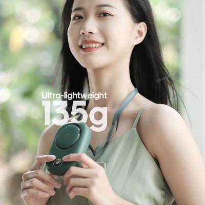 New Portable Hanging Neck Fan, Mini Cooling Waist Fans, Rechargeable Bladeless Fans 2000Mah Outdoor Personal Ventilador