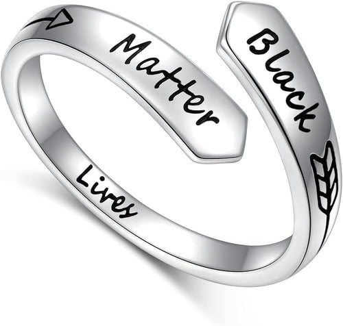 Adjustable Inspirational Rings 925 Sterling Silver Spiral Wrap Twist Engraved I Am Enough Keep Going Ring Encouragement Jewelry for Women Girls