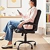 Classic Puresoft PU Padded Mid-Back Height Adjustable Office Computer Desk Chair with Armrest