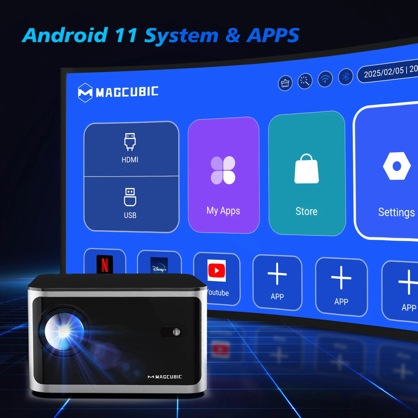 Auto Focus Smart Projector Android