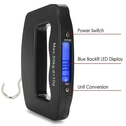 50Kg/10G Digital Luggage Scale Electronic Portable Suitcase Travel Weighs with Backlight Electronic Travel Hanging Scales