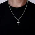 Sterling Silver Cross Necklace for Men and Woman