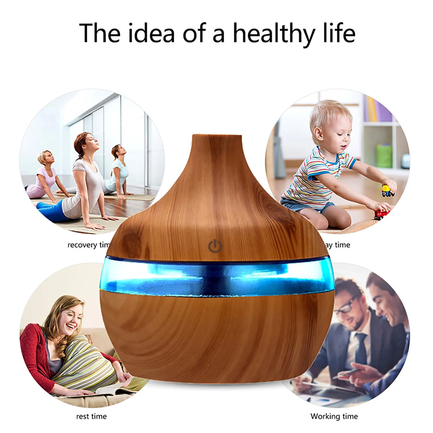 New Portable Aroma Essential Oil Diffuser Led Aroma Aromatherapy Humidifier Cool Mist Humidifier Mini Humidifier for Office, Home, Bedroom
