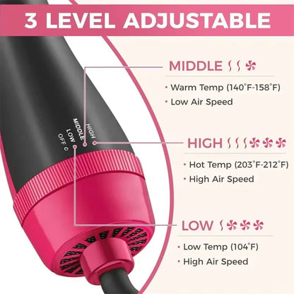 4 in 1 Hot Air Brush Styling Comb One-Step Heating Comb Hair Straightening Brush for Straight Curly Professional Hair Dryers