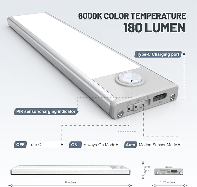 6 Pack LED Motion Sensor Lights