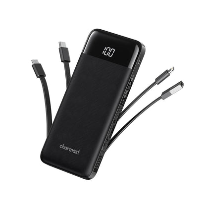 Portable Charger with Built-in Cables 10000mAh Power Bank for iPhone Slim