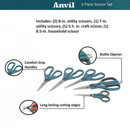 Straight Scissors 5-Piece