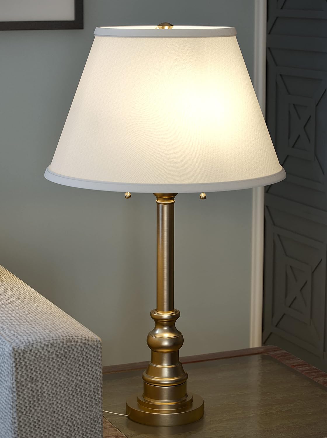 30437AB Spyglass Table Lamp with Antique Brass Finish, Classic Style, 30.5" Height, 17" Width, 17" Depth