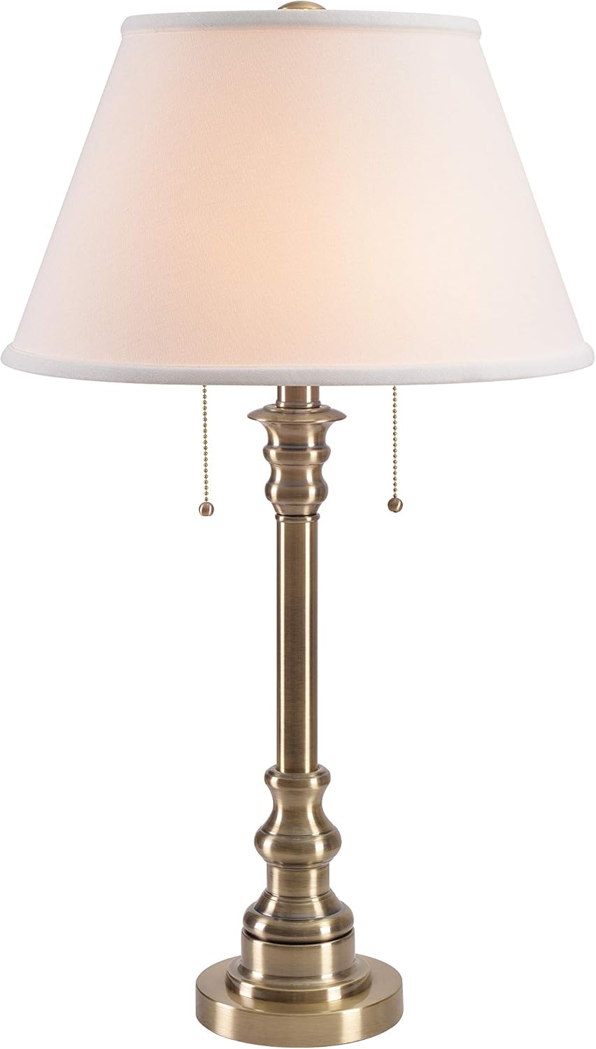 30437AB Spyglass Table Lamp with Antique Brass Finish, Classic Style, 30.5" Height, 17" Width, 17" Depth