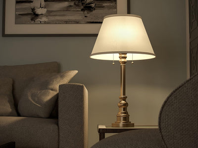 30437AB Spyglass Table Lamp with Antique Brass Finish, Classic Style, 30.5" Height, 17" Width, 17" Depth