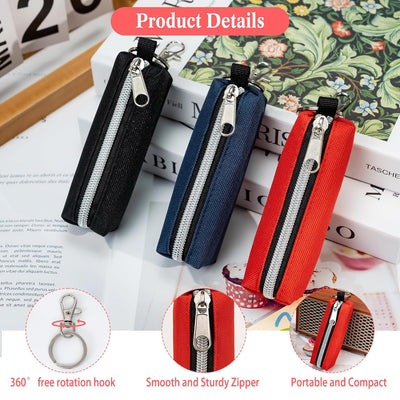 3 Pcs Lip Balm Sleeve Pouch Portable Lipstick Holder Bag Clip-On Makeup Travel Accessories Great Stuffers Gift for Women