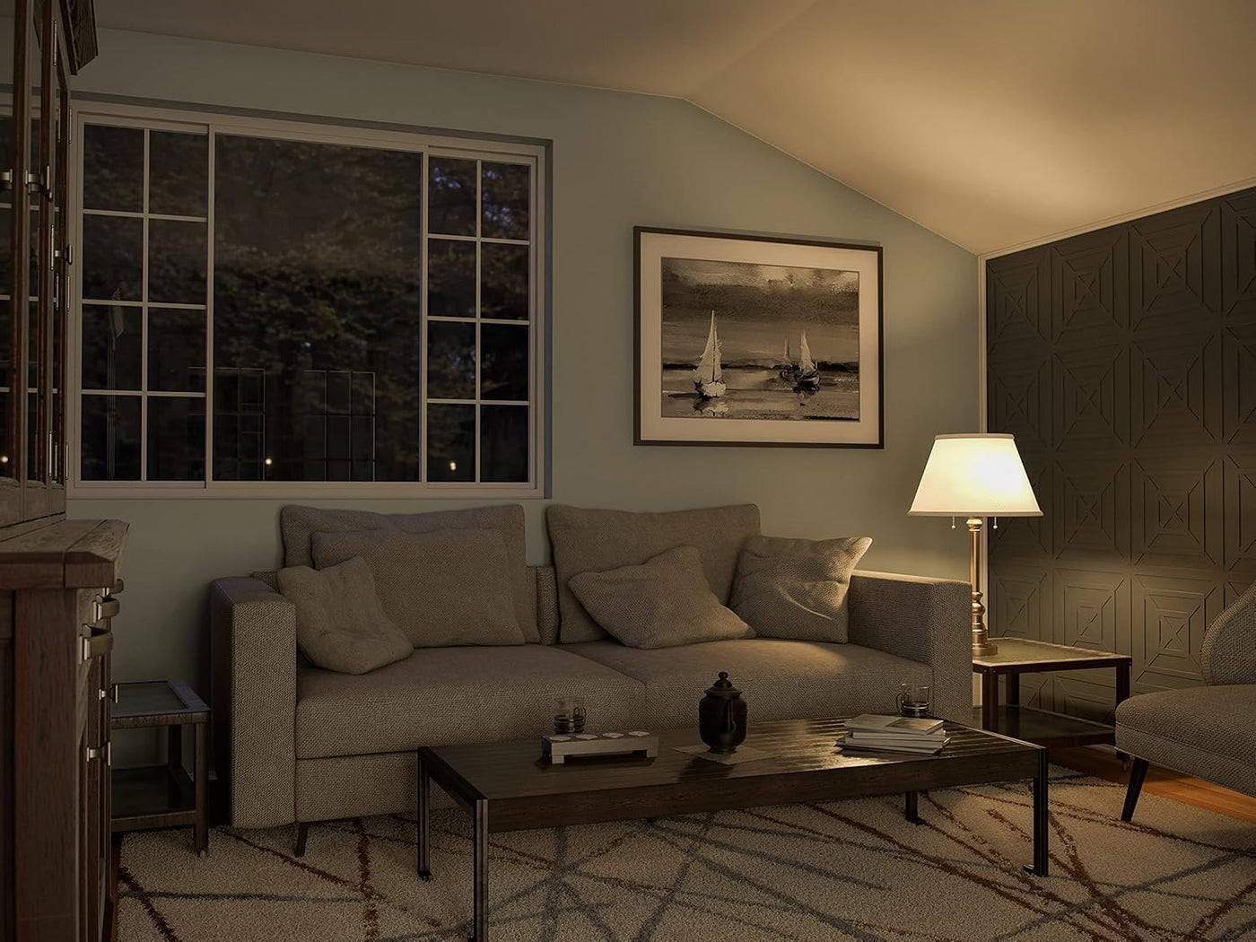 30437AB Spyglass Table Lamp with Antique Brass Finish, Classic Style, 30.5" Height, 17" Width, 17" Depth