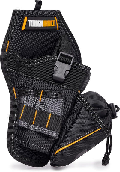 Drill Holster, Heavy-Duty Tool Holster with Cliptech Hub, Adjustable Safety Strap, Bit Pockets, and Rugged 1680D Reinforced Construction for Secure Drill Storage on the Jobsite