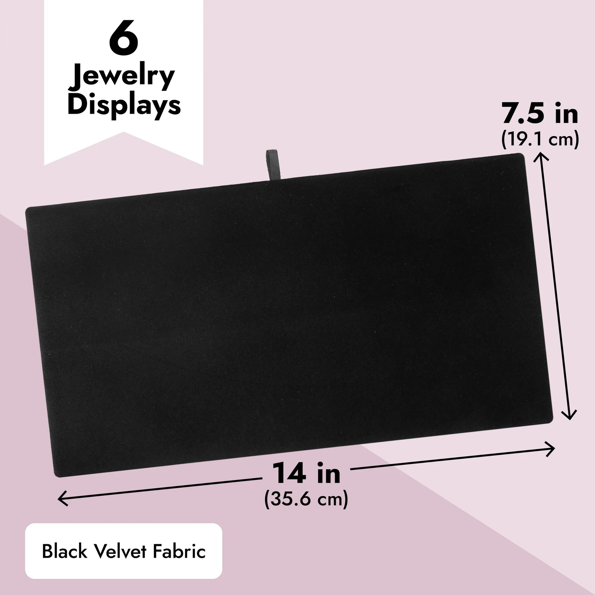 Javale Jewelry Display Tray, Velvet Black, 14", 6 Pack