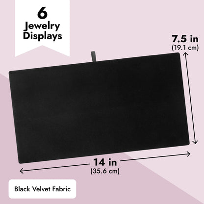 Javale Jewelry Display Tray, Velvet Black, 14", 6 Pack