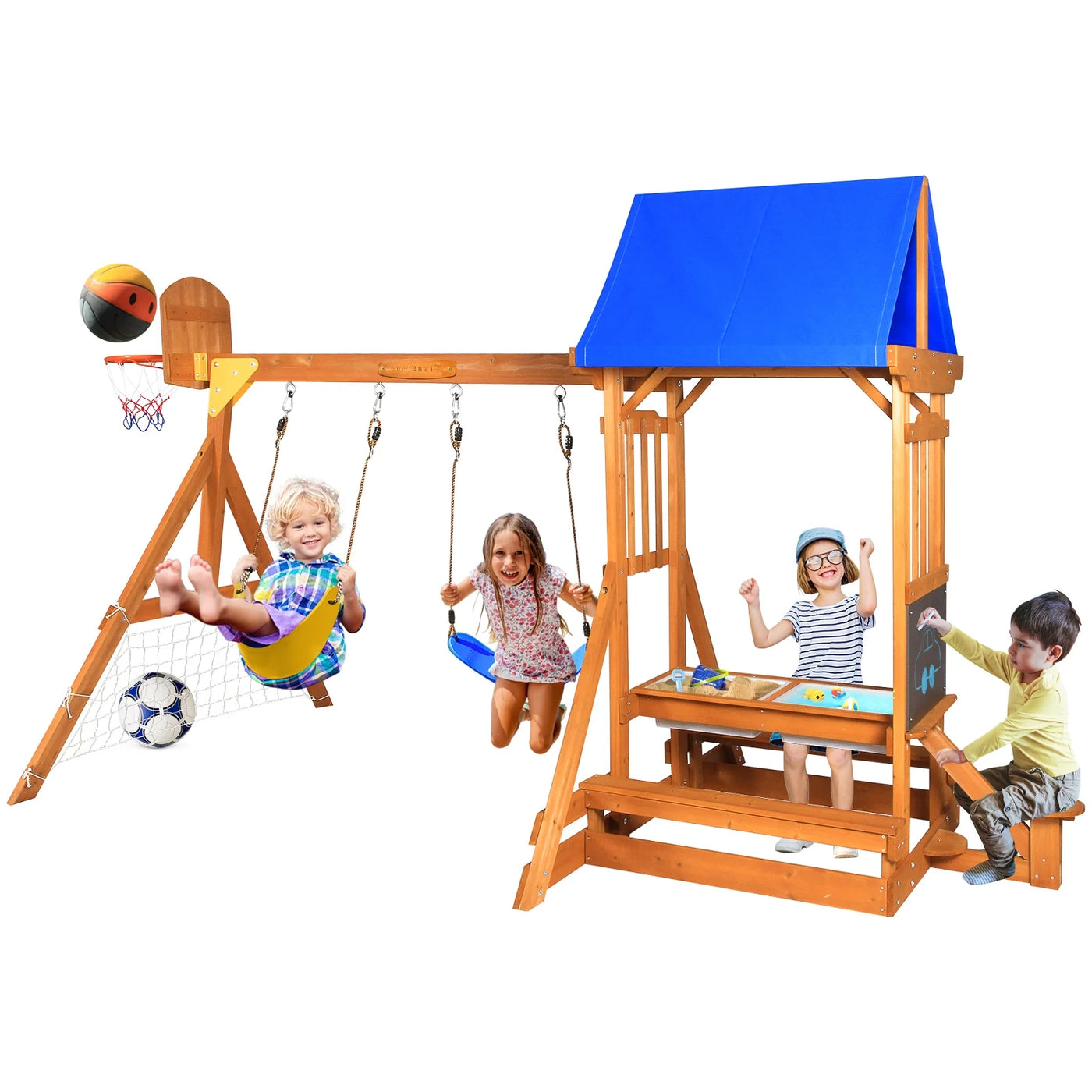 Wooden Swing Set/Playset Kids Toddler Playground Set