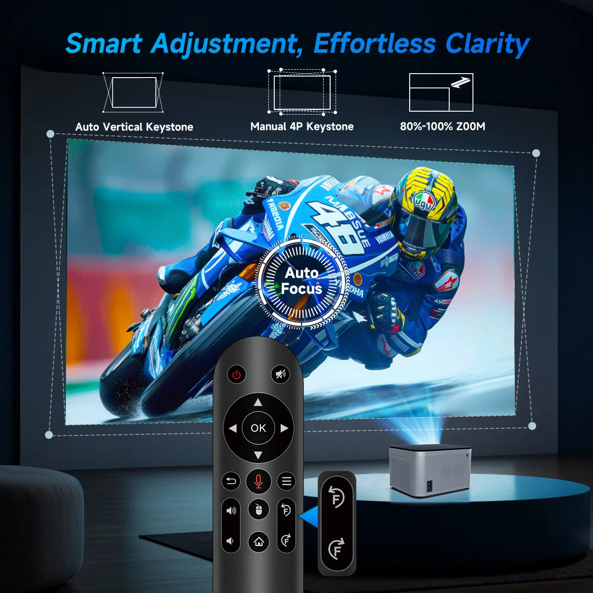 Auto Focus Smart Projector Android