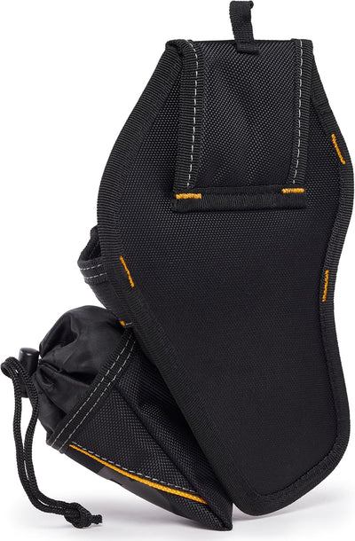 Drill Holster, Heavy-Duty Tool Holster with Cliptech Hub, Adjustable Safety Strap, Bit Pockets, and Rugged 1680D Reinforced Construction for Secure Drill Storage on the Jobsite