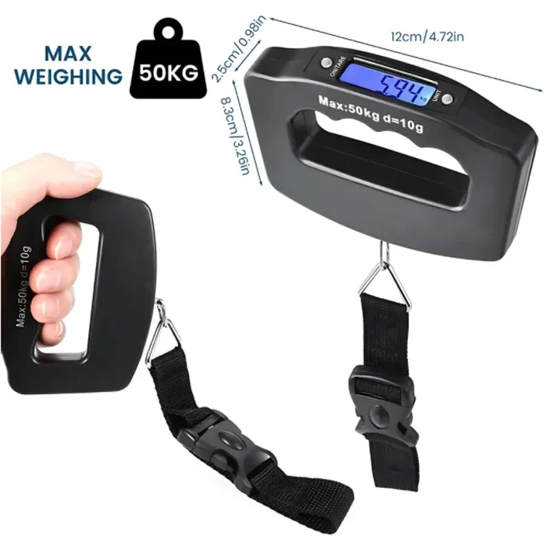 50Kg/10G Digital Luggage Scale Electronic Portable Suitcase Travel Weighs with Backlight Electronic Travel Hanging Scales