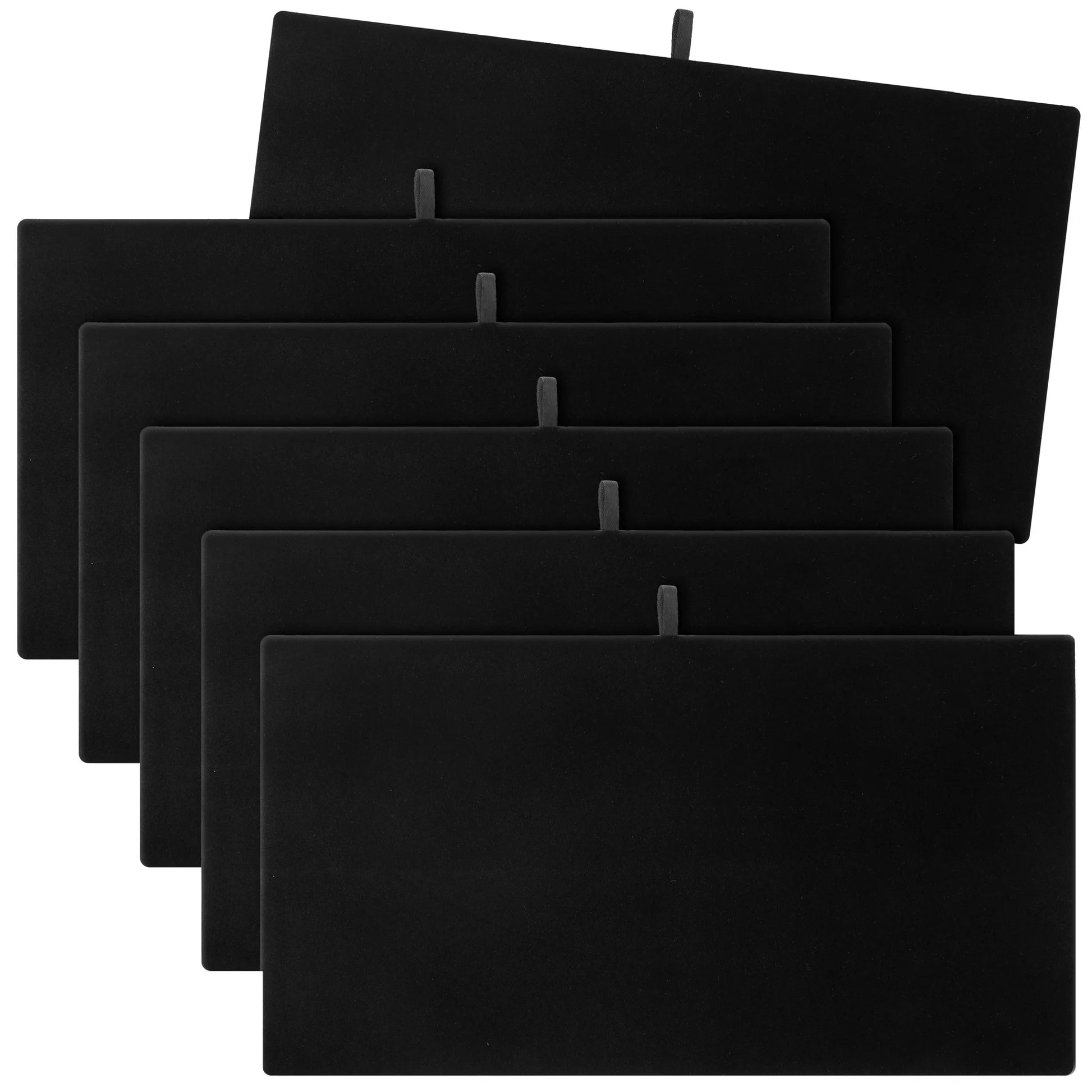 Javale Jewelry Display Tray, Velvet Black, 14", 6 Pack