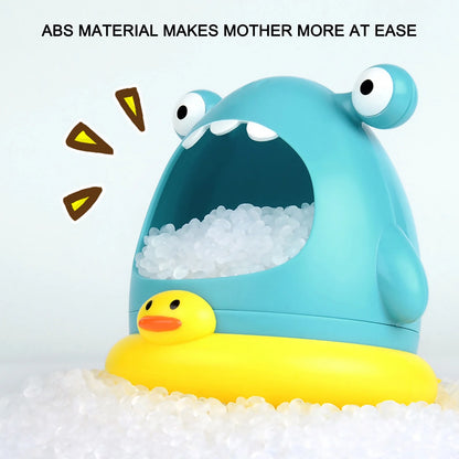 Bubble Machine Baby Bath Toy Creative Bubble Maker with Blowpipe Blower