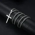 Sterling Silver Cross Necklace for Men and Woman