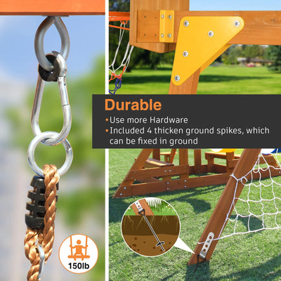 Wooden Swing Set/Playset Kids Toddler Playground Set