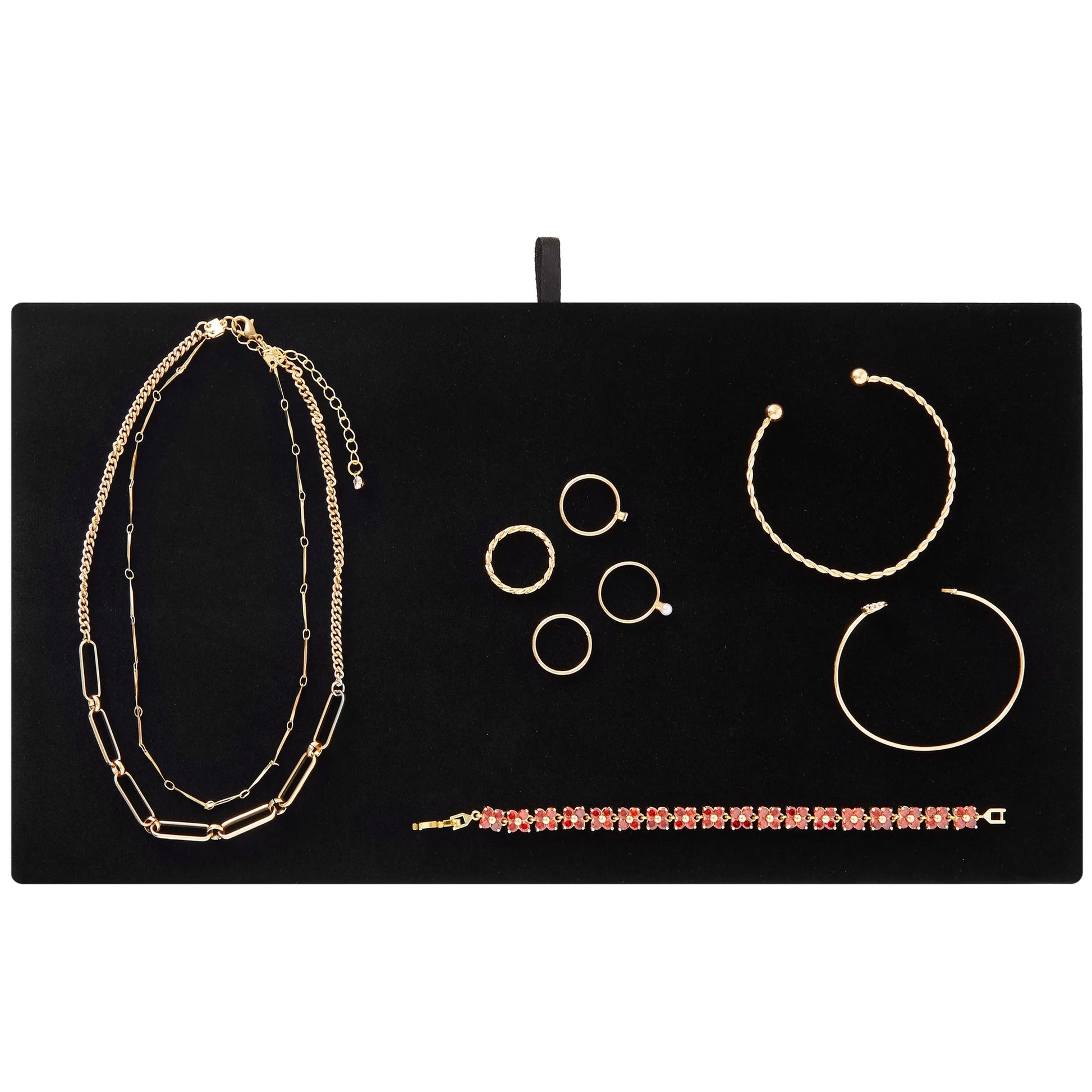 Javale Jewelry Display Tray, Velvet Black, 14", 6 Pack