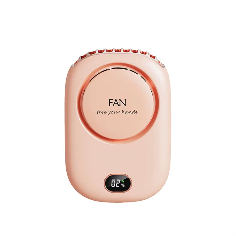 New Portable Hanging Neck Fan, Mini Cooling Waist Fans, Rechargeable Bladeless Fans 2000Mah Outdoor Personal Ventilador