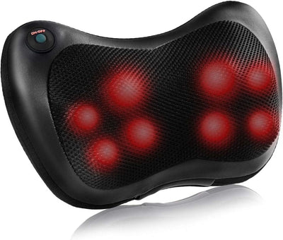 Shiatsu Back and Neck Massager with Heat, Deep Tisctric Massage Pillow for Back,Shoulders,Legs,Foot,Body Musclesue Kneading