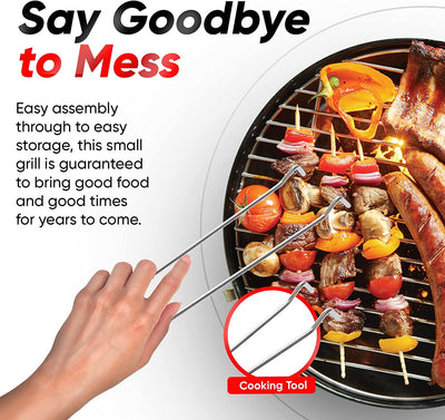 14 Inch Portable Charcoal Grills - Portable Grill - for BBQ