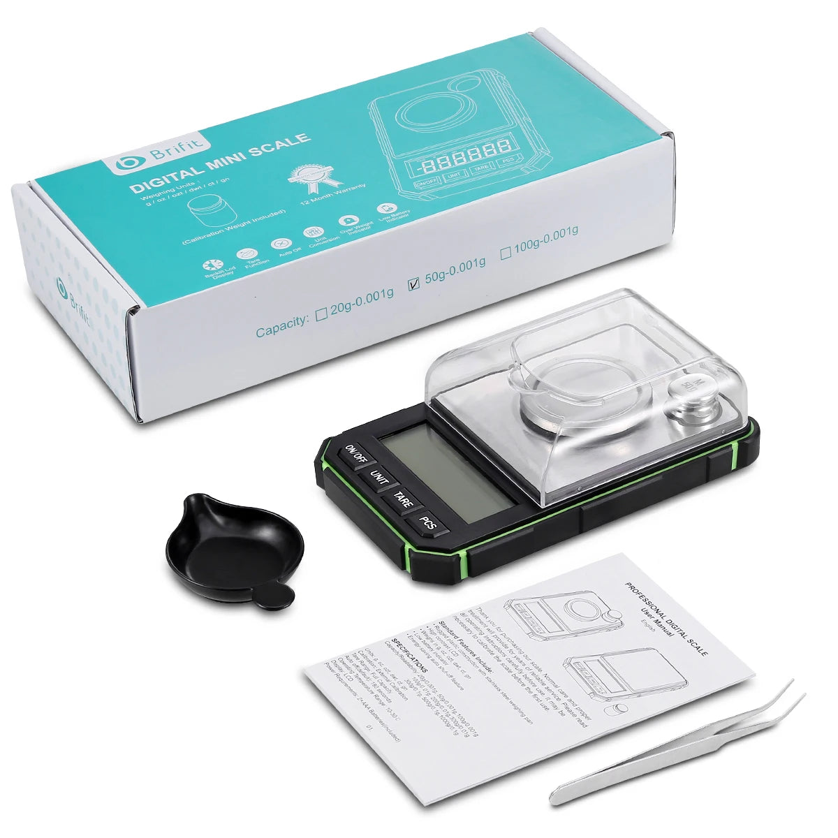 High Precision Professional Electronic Scale 50G/0.001G Digital Gold Jewelry Milligram Scale Mini Electronic Balance Scale