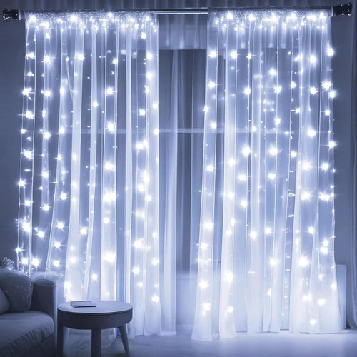 Fairy Curtain String Lights, Room Decor &Ideal Gift for Teens Girl, 8 Modes Wall Lights & Valentine'S Day Indoor Decorations (White)