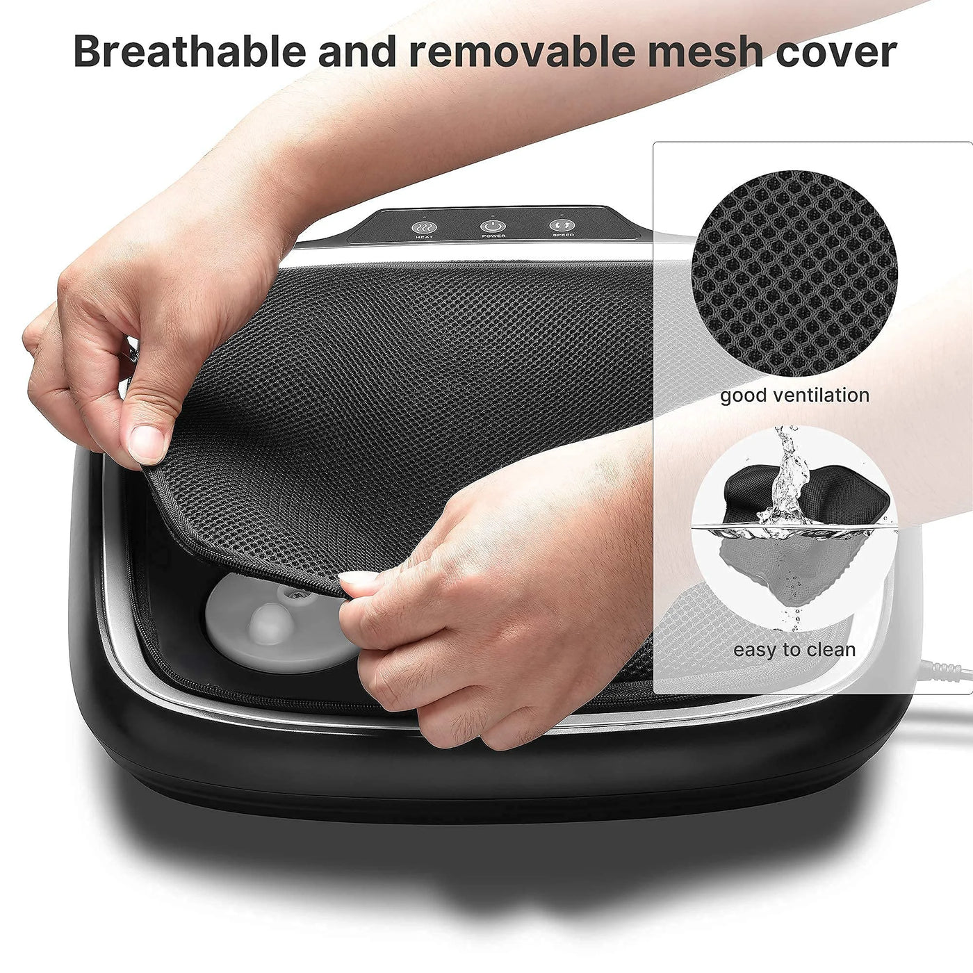 Foot Massager with Heat,Shiatsu Foot Massager for Circulation, Back Massager, Foot Warmer and Massager for Neuropathy Muscle Pain Relief, Plantar Fasciitis, Christmas Birthday Gifts for Dad and Mon